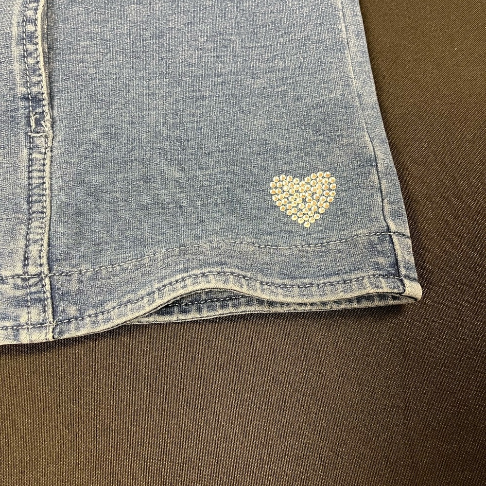 DreamJeannes Quacker Factory Blue Jean Jacket with Rhinestone Eyelet Accents - Picture 6 of 8